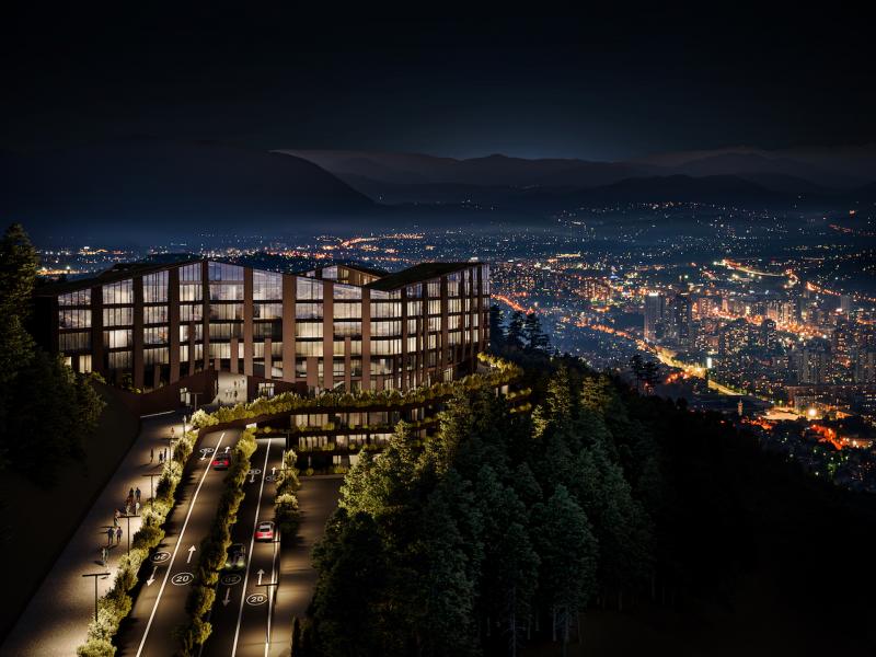 Green Roof Gardens – noćni pogled na kompleks
