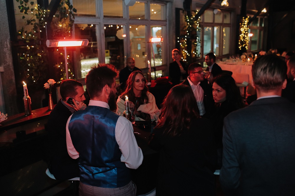 Heaters used at an event
